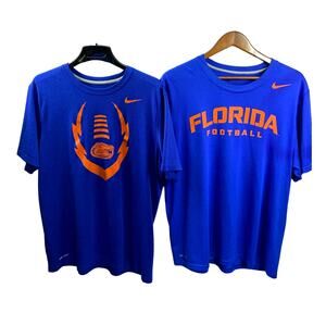 Florida Gator Bundle T shirts Large and XL both Nike DRI-FIT Blue Orange